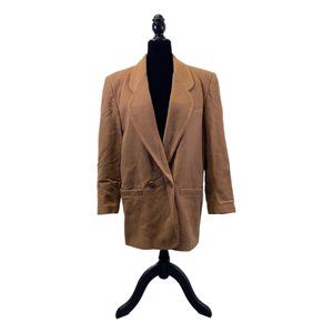 Casual Corner Vintage Wool Blend Women’s Brown Coat, Size 10, Pre-owned